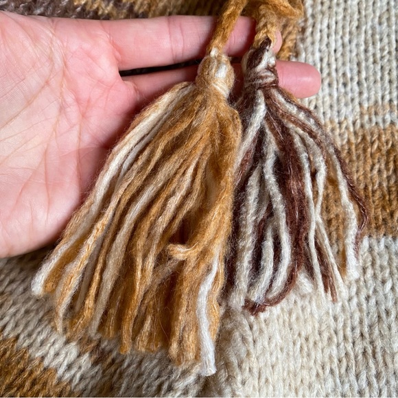 🍂 MOON RIVER BROWN TAN OMBRE KNIT TASSEL PANTS & HOODIE SET! - Picture 11 of 16